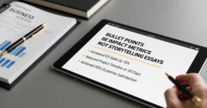 Bullet Points Must Be Impact Metrics Not Storytelling Essays