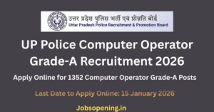 UP Police Computer Operator Grade-A Recruitment 2026